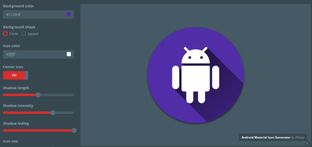 Edición para crear iconos Android