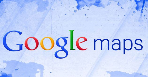 Logo Google Mapas con fondo azul