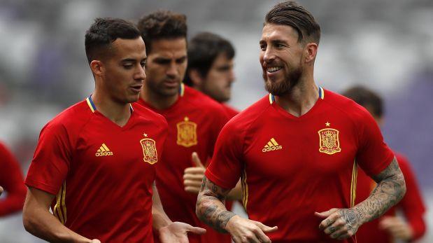 Entrenamiento de la selección española Euro 2016