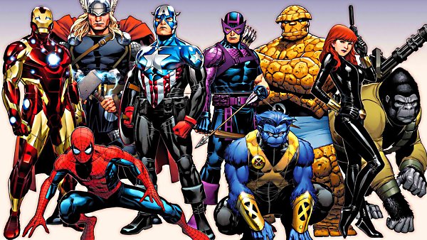 Dibujos de héroes de Marvel
