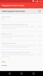 Fingerprint Quick Action App